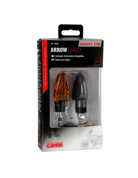 Coppia frecce indicatori direzione moto scooter carbon