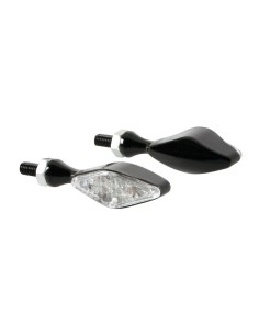 Coppia frecce indicatori direzione moto nero 6 led