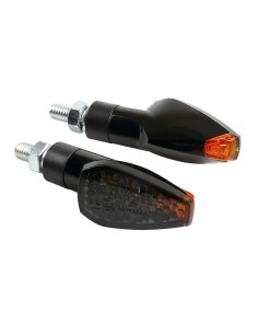 Coppia frecce indicatori direzione moto nero 2 led