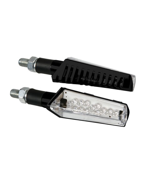 Jabra coppia frecce indicatori direzione a LED 12V moto scooter colore NERO