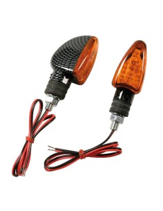 Coppia frecce indicatori direzione moto carbon 5 led 2