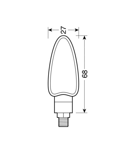 Coppia frecce indicatori direzione moto carbon 5 led