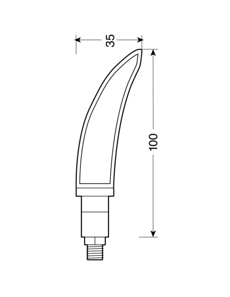 Katana coppia frecce indicatori direzione a LED 12V moto scooter colore NER
