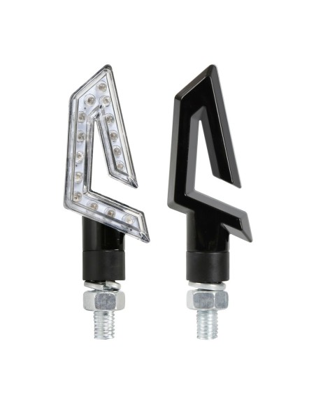 Coppia frecce indicatori direzione omologate moto Kap 12V LED