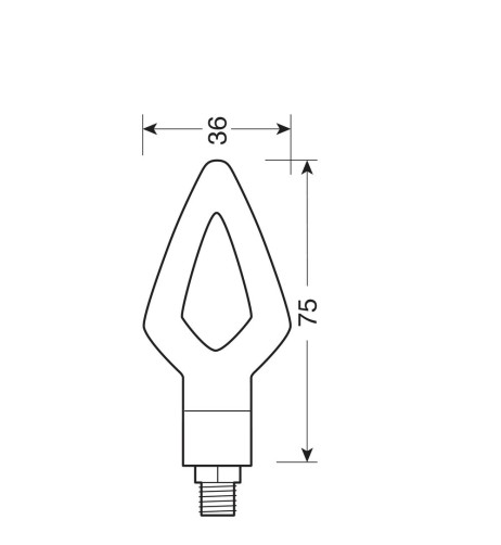 Coppia frecce indicatori direzione omologate moto Kier 12V LED