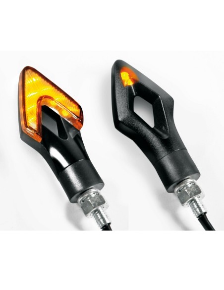 Coppia frecce indicatori direzione omologate moto Lum 12V LED