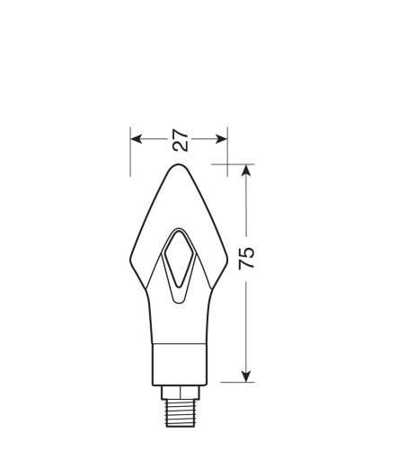 Coppia frecce indicatori direzione omologate moto Lum 12V LED