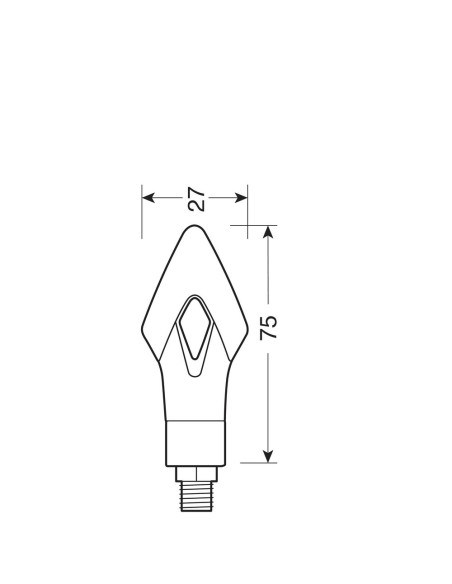 Coppia frecce indicatori direzione omologate moto Lum 12V LED