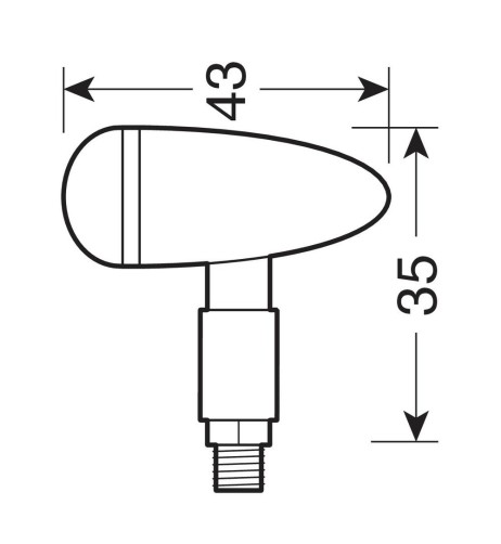 Coppia di frecce indicatori direzione a Led moto in metallo Drop Cromo