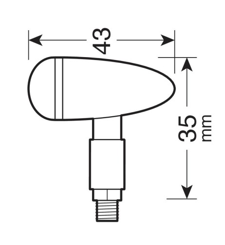 Coppia di frecce indicatori direzione a Led moto in metallo Drop Nero