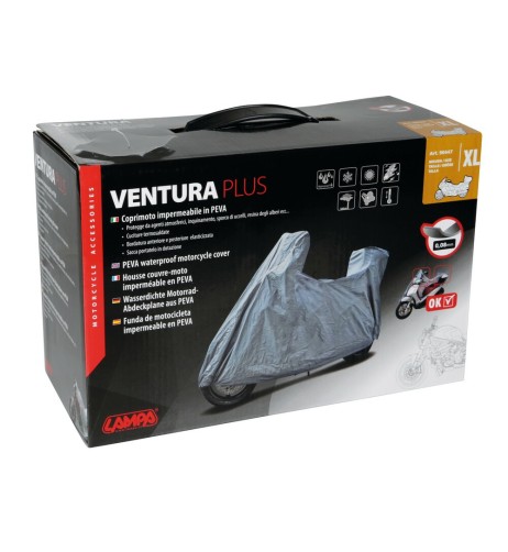 Coprimoto Ventura Plus moto scooter con parabrezza e bauletto 246x104x148cm