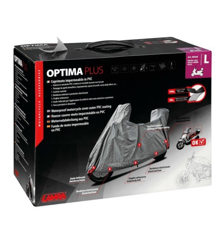 Coprimoto Optima Plus moto scooter con parabrezza e bauletto 229x99x138cm