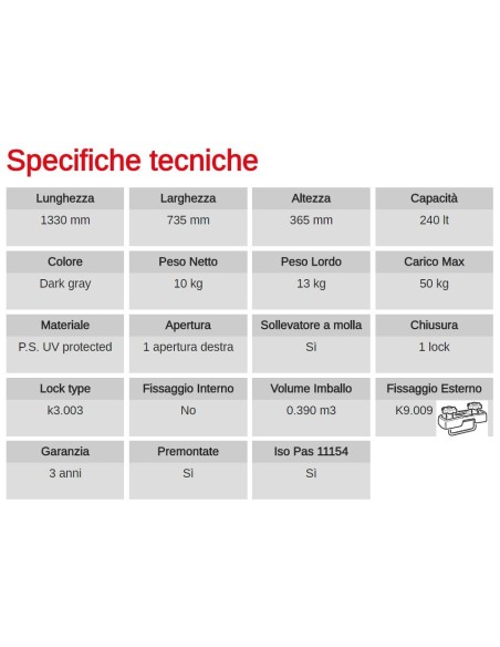 Box Auto Portatutto Portapacchi G3 ALL TIME 320