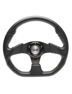 Volante sportivo Eco Pelle nero 330mm Simoni Racing Poly X2