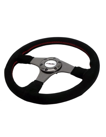 Volante sportivo camoscio e razze in carbonio 350mm Simoni Racing Walter