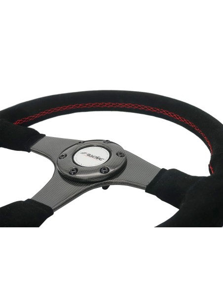 Volante sportivo camoscio e razze in carbonio 350mm Simoni Racing Walter