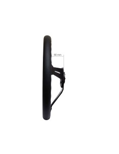 Volante sportivo a calice vera pelle nera 350mm Simoni Racing Class 2