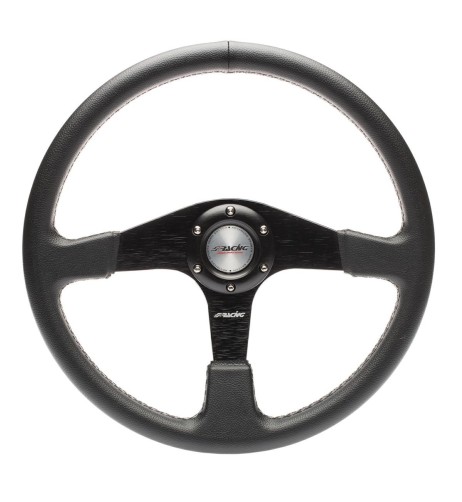 Volante sportivo eco pelle nero 380mm Simoni Racing Defender 38