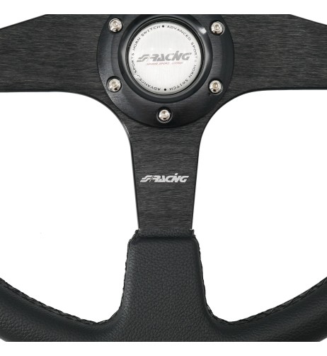 Volante sportivo eco pelle nero 380mm Simoni Racing Defender 38