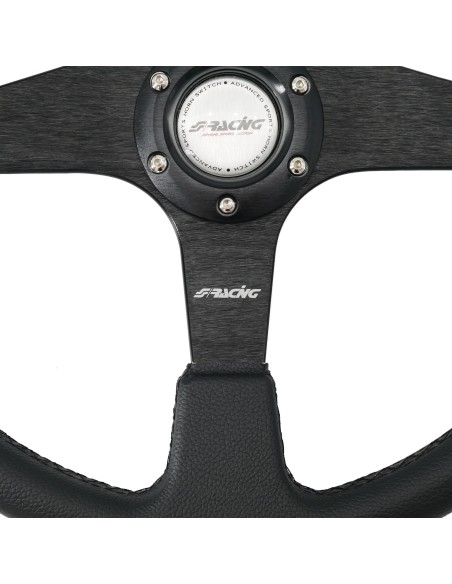 Volante sportivo eco pelle nero 380mm Simoni Racing Defender 38
