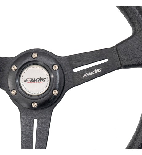 Volante sportivo eco pelle nero 350mm Simoni Racing Defender 35