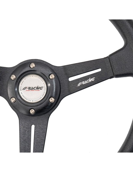 Volante sportivo eco pelle nero 350mm Simoni Racing Defender 35