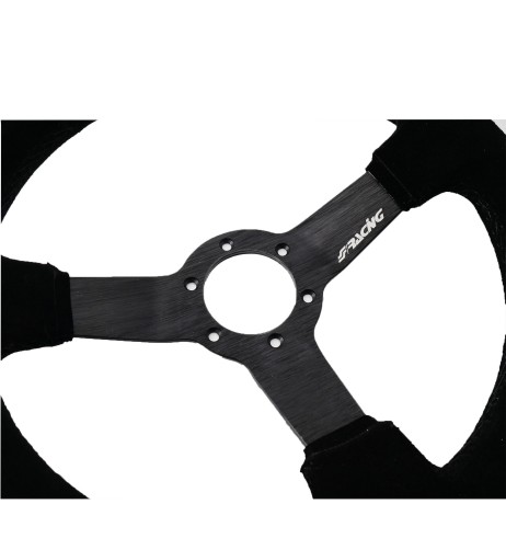 Volante sportivo a calice camoscio nero 320mm Simoni Racing Carrera