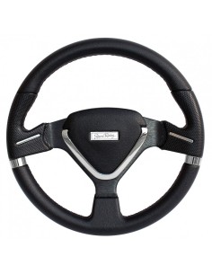 Volante sportivo eco pelle nero 350mm Simoni Racing Montecarlo 35