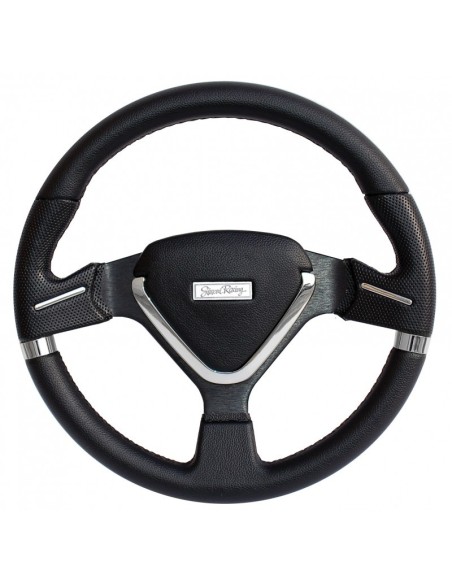 Volante sportivo eco pelle nero 350mm Simoni Racing Montecarlo 35