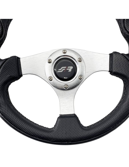 Volante sportivo eco pelle nero 320mm Simoni Racing Interlagos