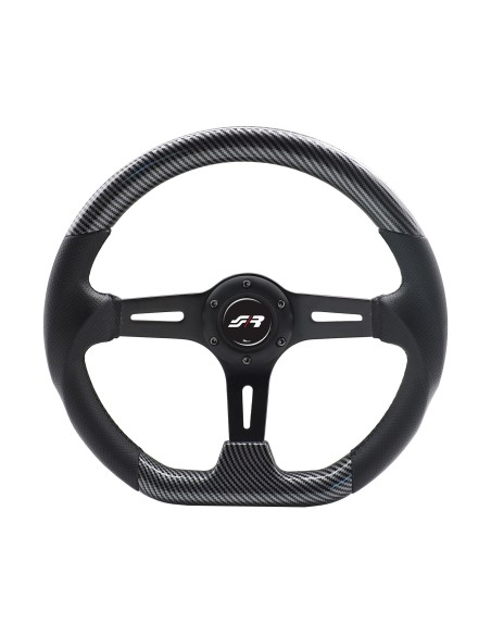 Volante sportivo a calice carbon look 350mm Simoni Racing Giau
