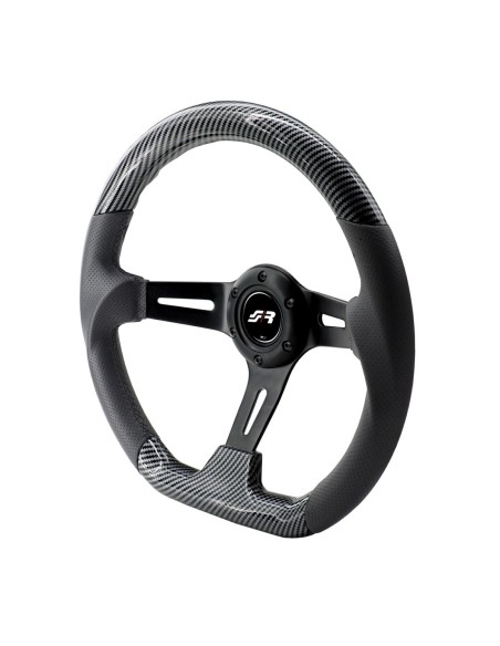 Volante sportivo a calice carbon look 350mm Simoni Racing Giau