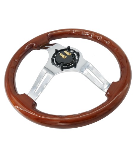 Volante sportivo a calice vero legno 350mm Simoni Racing Didier