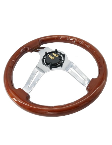 Volante sportivo a calice vero legno 350mm Simoni Racing Didier