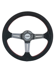 Volante sportivo camoscio e razze in carbonio 350mm Simoni Racing Carlos