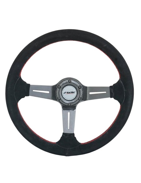 Volante sportivo camoscio e razze in carbonio 350mm Simoni Racing Carlos