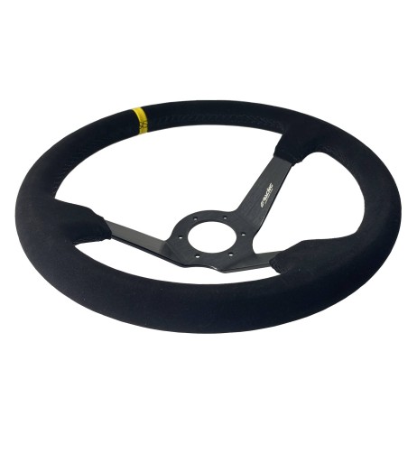 Volante sportivo a calice camoscio nero 350mm Simoni Racing Carrera