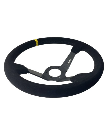 Volante sportivo a calice camoscio nero 350mm Simoni Racing Carrera