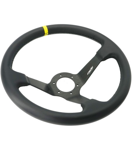 Volante sportivo a calice eco pelle nero 350mm Simoni Racing Carrera