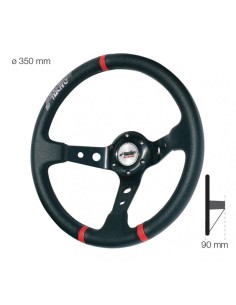 Volante sportivo a calice eco pelle nero 350mm Simoni Racing Gravel 2