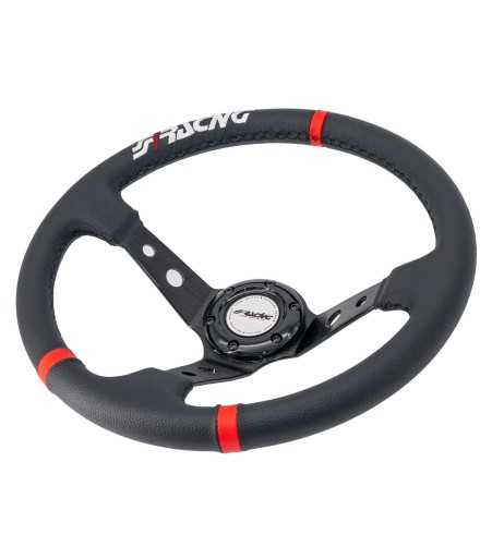 Volante sportivo a calice eco pelle nero 350mm Simoni Racing Gravel