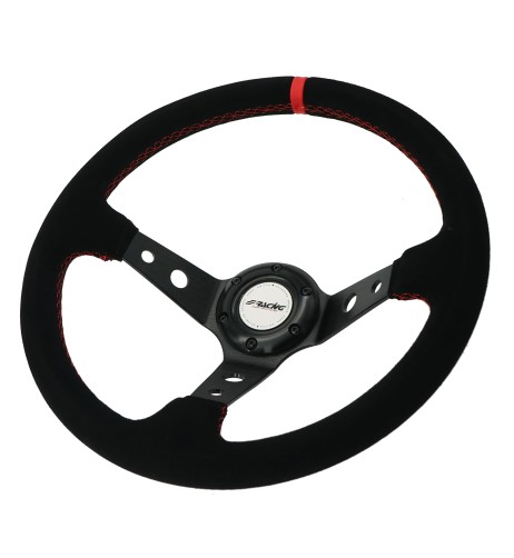 Volante sportivo a calice camoscio nero 350mm Simoni Racing Pitlane