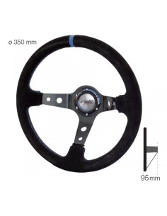 Volante sportivo a calice camoscio nero 350mm Simoni Racing Shakedown 2