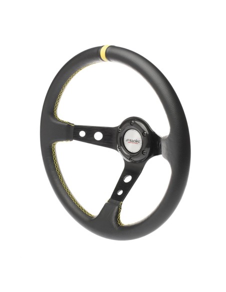 Volante sportivo a calice eco pelle nero 350mm Simoni Racing Speciale