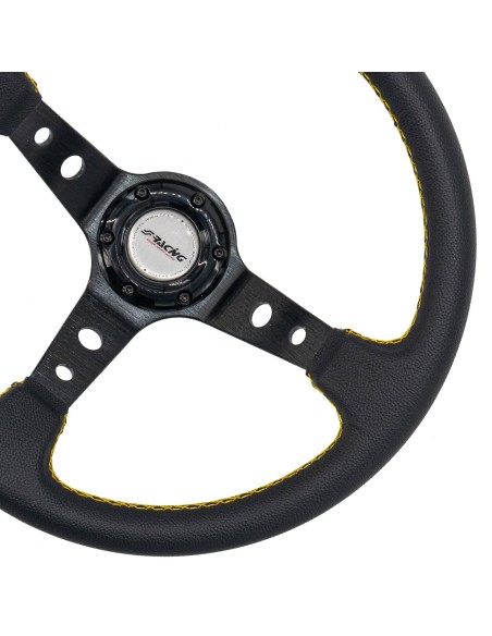 Volante sportivo a calice eco pelle nero 350mm Simoni Racing Speciale