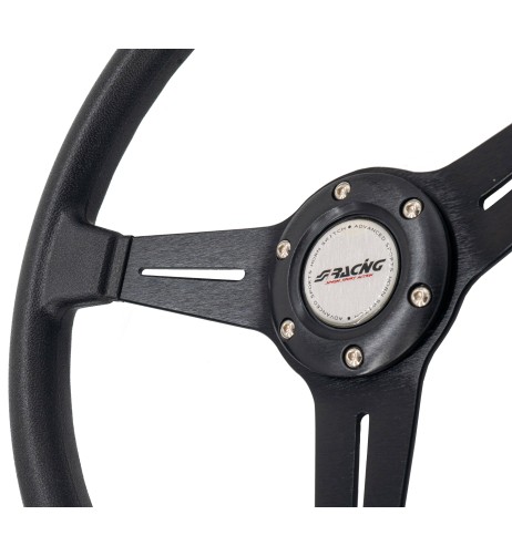 Volante sportivo poliuretano nero 350mm Simoni Racing Slag