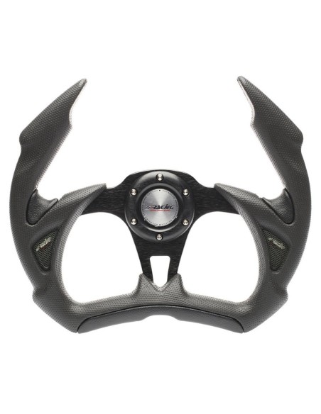 Volante sportivo poliuretano nero 350mm Simoni Racing X5 Stealth