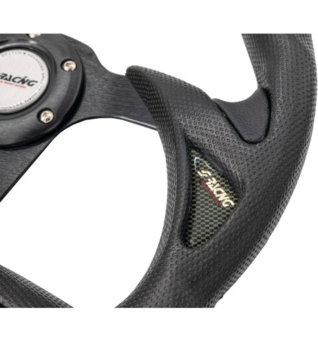Volante sportivo poliuretano nero 350mm Simoni Racing X5 Stealth