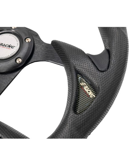Volante sportivo poliuretano nero 350mm Simoni Racing X5 Stealth