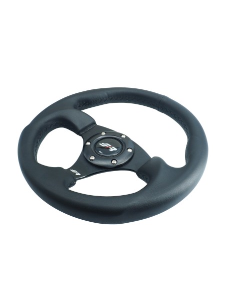 Volante sportivo eco pelle nero 300mm Simoni Racing Rolle